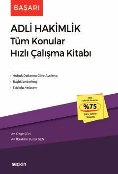 Başarı – Adli Hakimlik Tüm Konular Hızlı Çalışma Kitabı Özge Şen