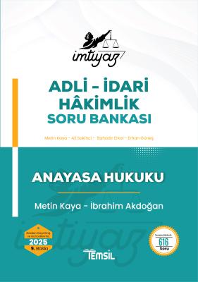 İMTİYAZ Anayasa Hukuku Soru Bankası 9.BASKI Metin Kaya