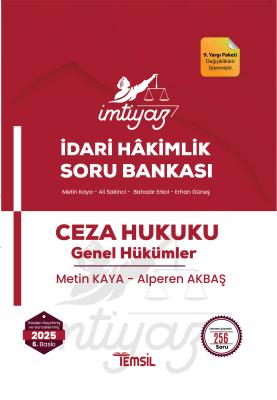 İMTİYAZ Ceza Hukuku Genel Hükümler Soru Bankası 6.BASKI Metin Kaya