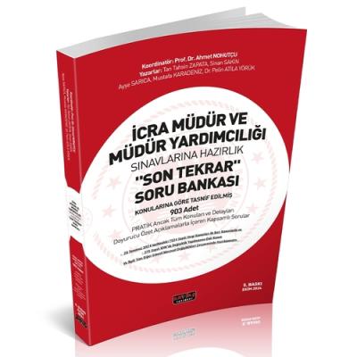 İcra Müdür ve Müdür Yardımcılığı Son Tekrar Soru Bankası 5.BASKI Prof.