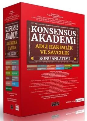 Konsensus Akademi Adli Hakimlik ve Savcılık Konu Anlatımı (11 Kitap Se