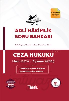 İMTİYAZ Ceza Hukuku (Genel Hükümler - Özel Hükümler) Soru Bankası 8.BA