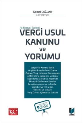 Vergi Usul Kanunu ve Yorumu 9.BASKI Kemal Çağlar